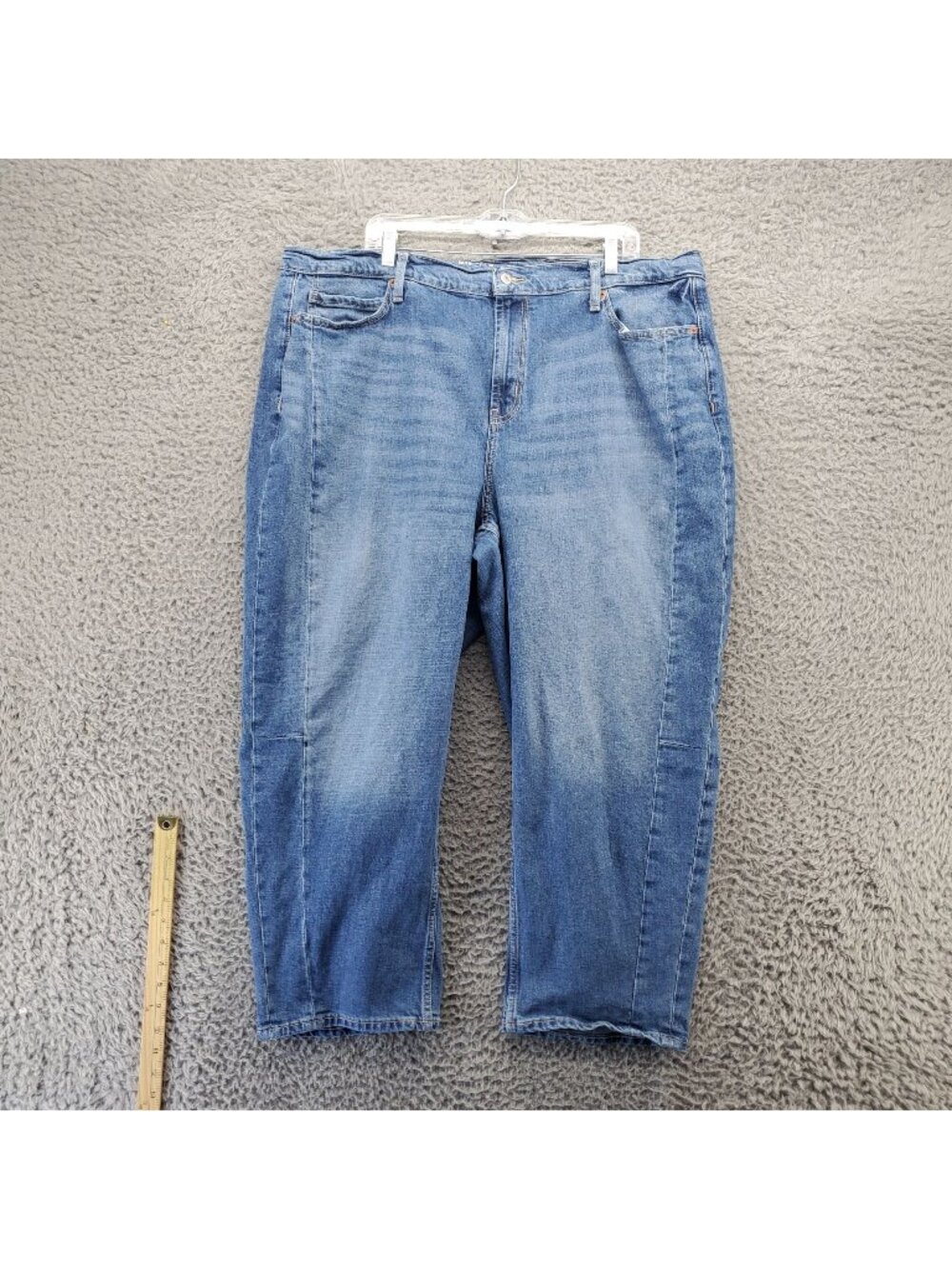 Old Navy Jeans Womens Size 20 Blue High-Rise Barrel Leg Cotton Blend *Read*